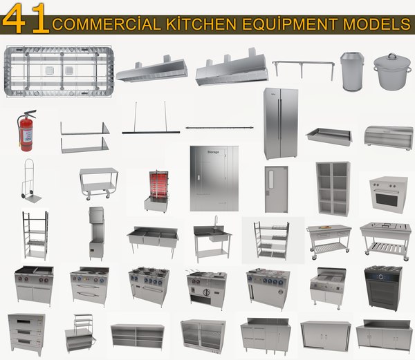 commercial kitchen equipment cooker 3D model