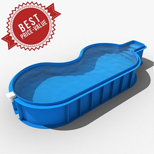 3d model garden swimming pool