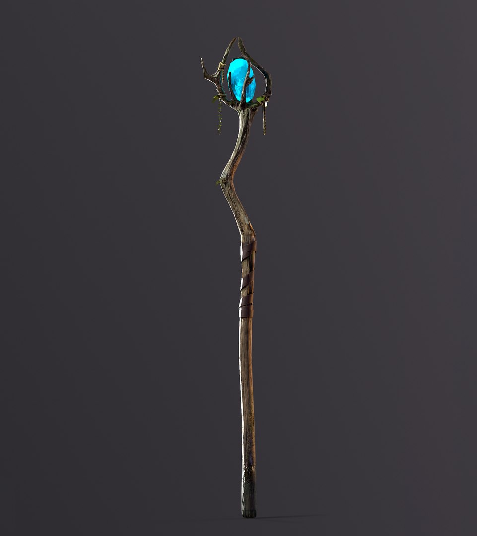 Magic Wooden Staff 3D Model - TurboSquid 2006732