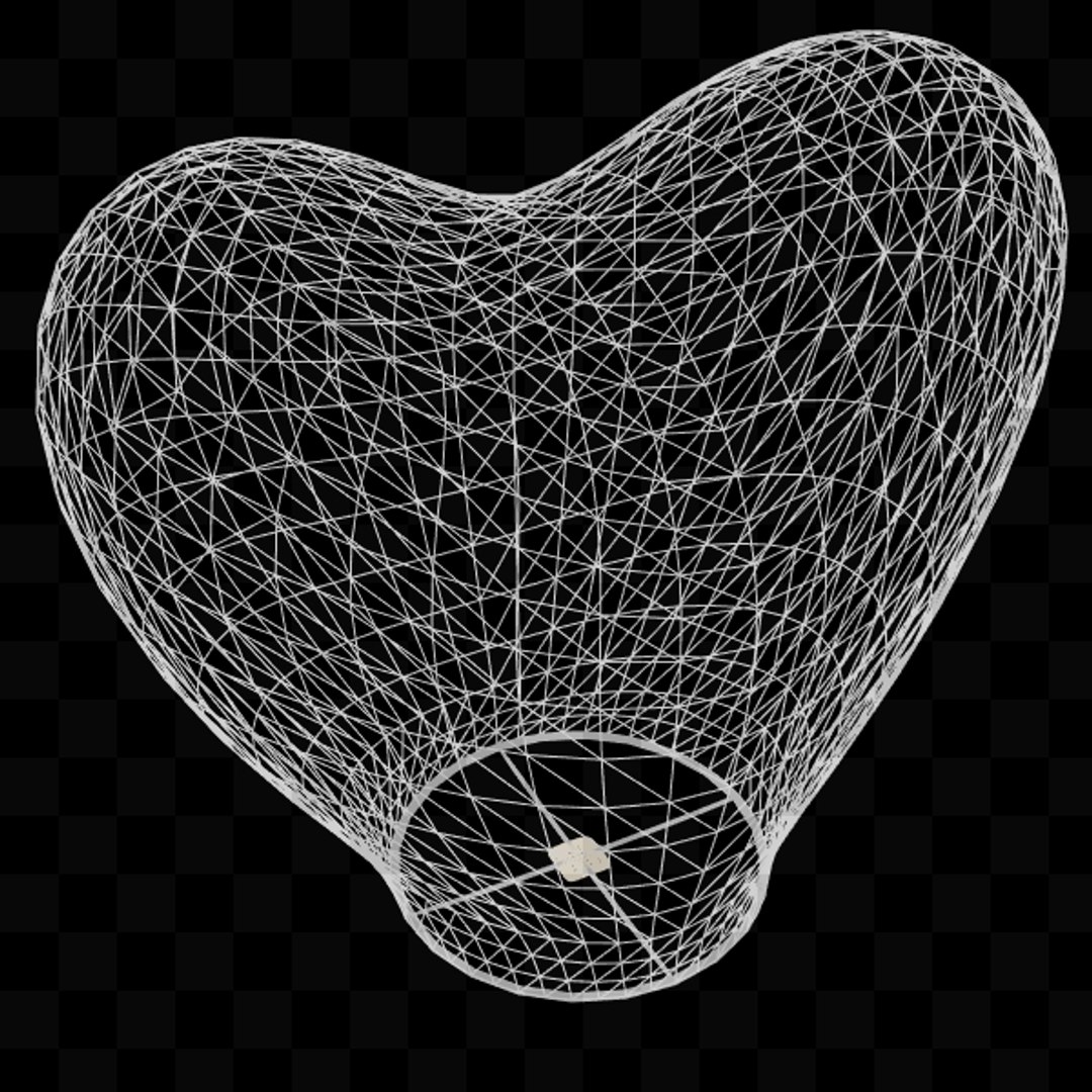 3d Heart Flying Lantern