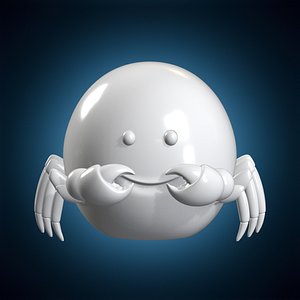 Cute Crab Character 3D Print Model model