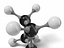 Modelo molecular de ciclobutano 3D C4H8