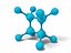Modelo molecular de ciclobutano 3D C4H8