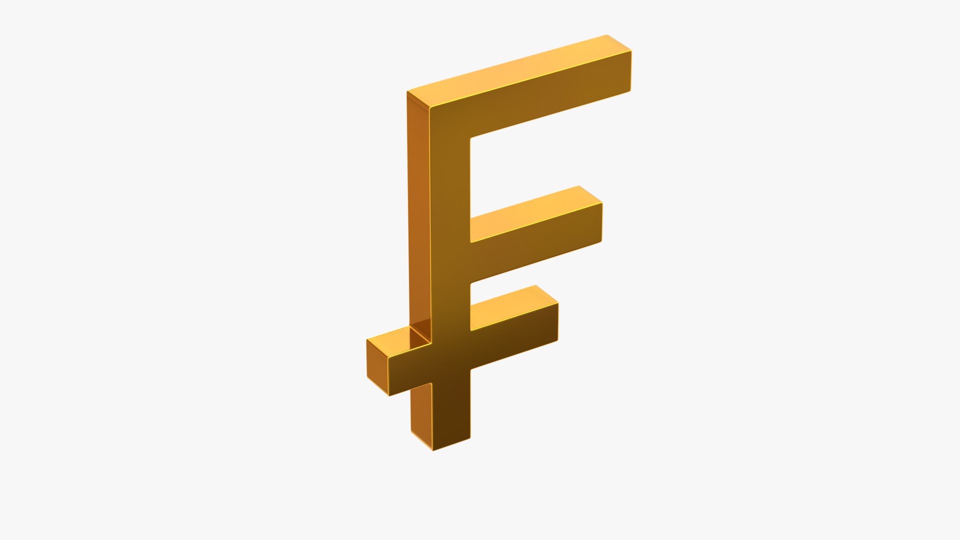 3D Franc Currency Sign - TurboSquid 2067489