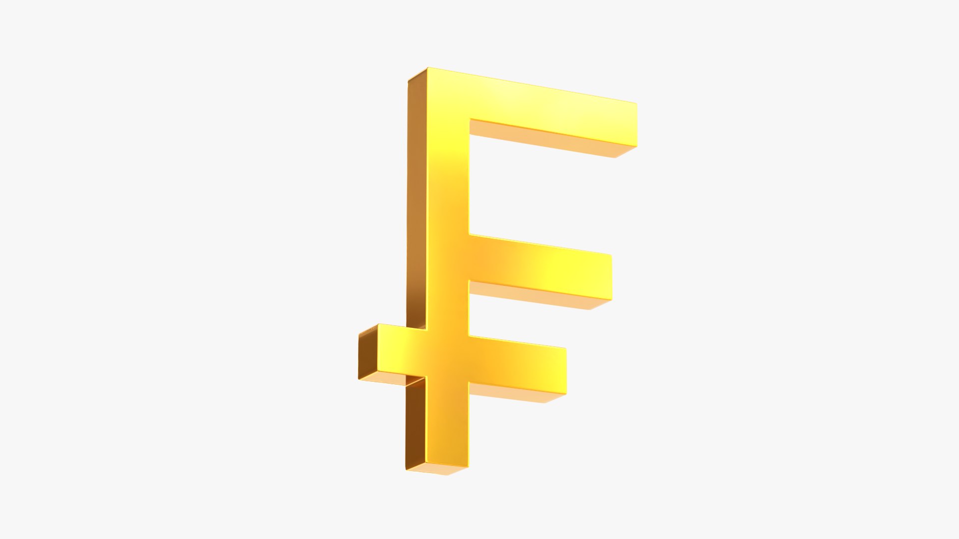 3D Franc Currency Sign - TurboSquid 2067489