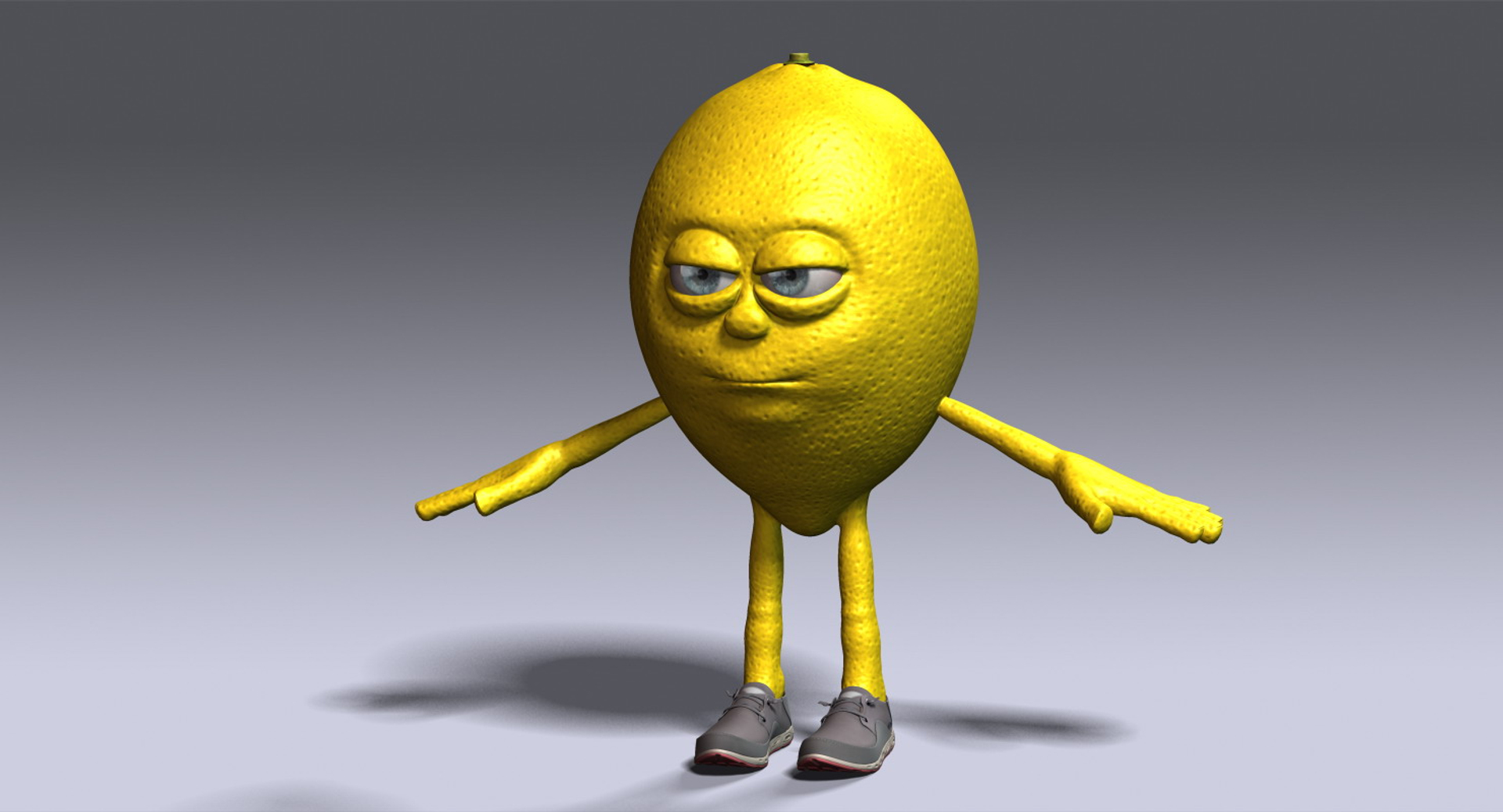 3D Lemon Cartoon Character Fruit - TurboSquid 1296897