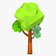 Kreskówka drzew Low Poly