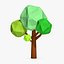 Kreskówka drzew Low Poly