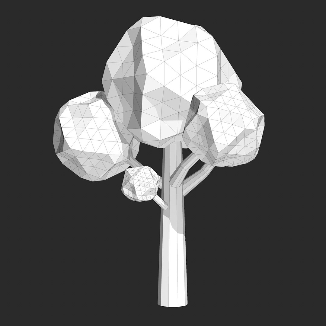 Cartoon Trees 3d Model