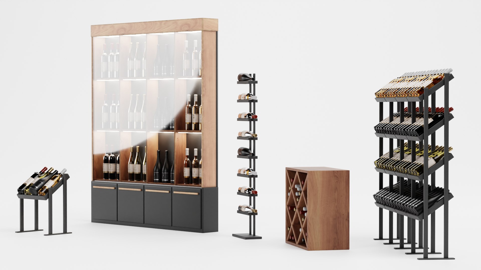 Wines on Racks model https://p.turbosquid.com/ts-thumb/TI/X042xd/Wv/winesonracksg/png/1673707282/1920x1080/fit_q87/6787fee8a2ae9a65c405c49adc52f80b981d5dd7/winesonracksg.jpg