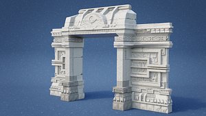 3D model Aztec Archway
