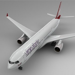 3D model airbus a330-300 virgin atlantic