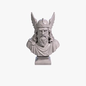 Odin Bust Sculpture 3D Printable STL File 3D