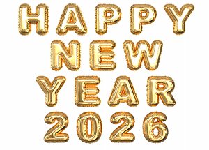 3D model Happy New Year 2026