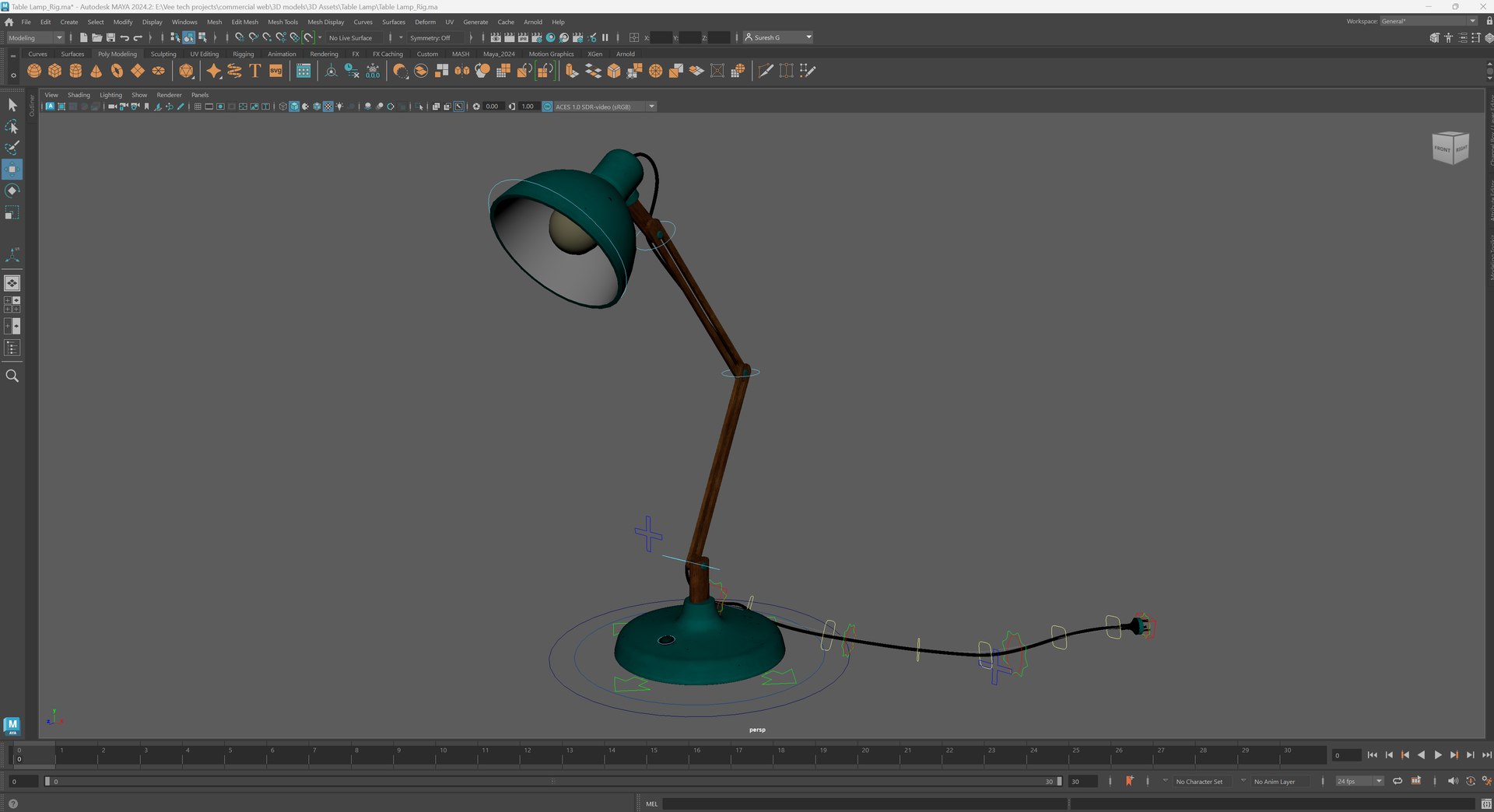 3D Table Lamp - MAYA Rigged And Blender - TurboSquid 2399610