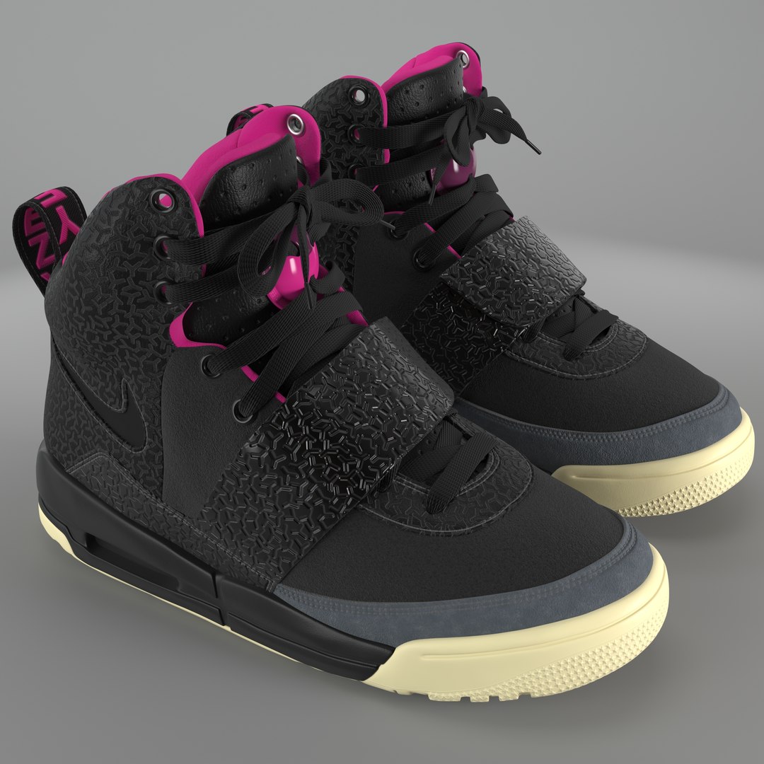 Nike Air Yeezy 1 Blink PBR 3D Model TurboSquid 1729369