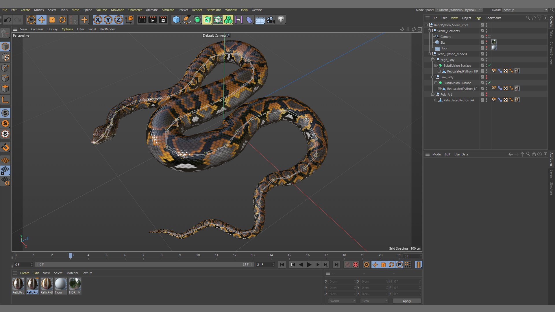 3D Reticulated Python - Rigged - TurboSquid 1842287