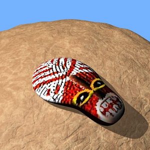 3d african mask
