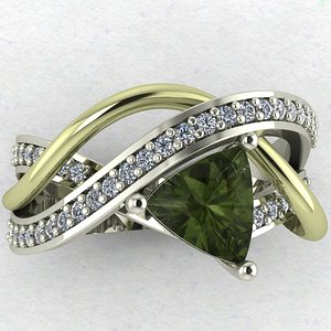 3d model ring diamond gemstone