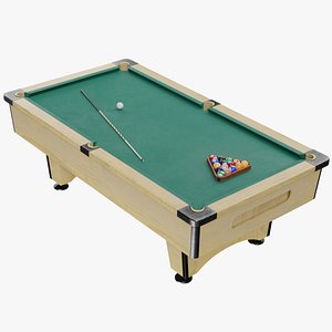 3D model PoolTable8foot 01 a