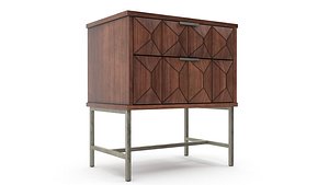 3D Emden Two Drawer Nightstand model