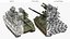 Uran-9 Armed Ground Unit with Muddy Tracks Green Used Rigged