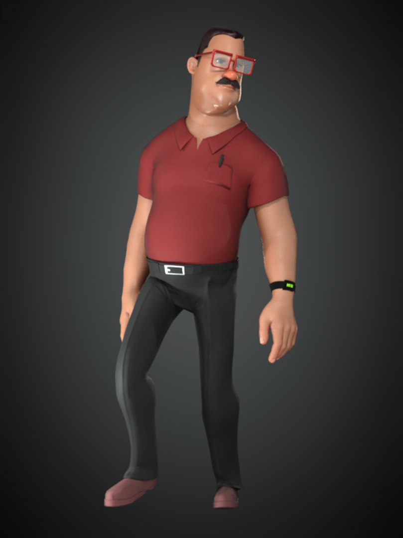 3D model Cartoon Rigged Man Character 3D Model - TurboSquid 2155747