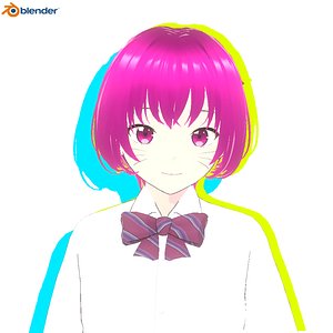 Anime Cat Girl Chiyo - School Girl