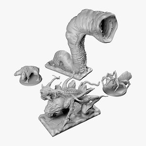 Sci-Fi Monster Miniatures - 09 out of 09 3D model