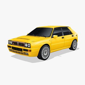 3D Lancia Delta HF Integrale 1992 model