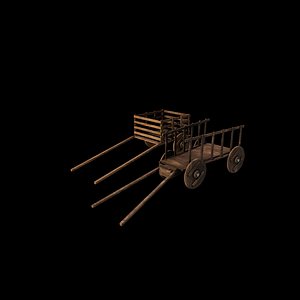 Wooden Cart 3D model
