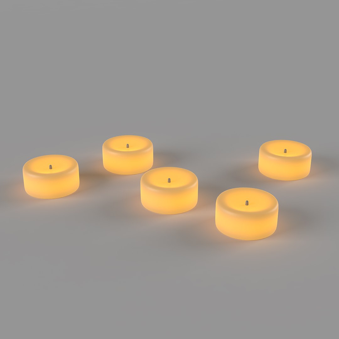 Glowing Led Candles 3D Model - TurboSquid 1404763