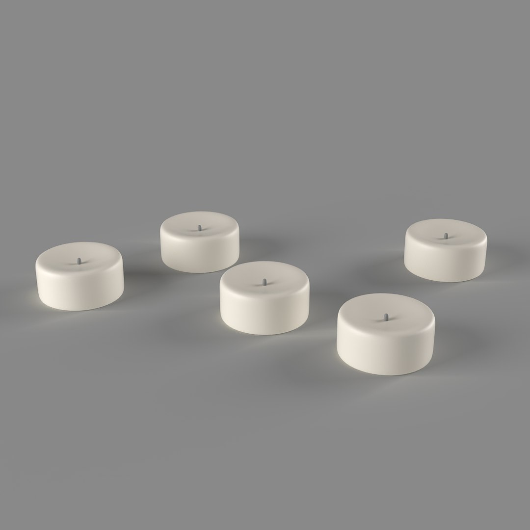 Glowing Led Candles 3D Model - TurboSquid 1404763