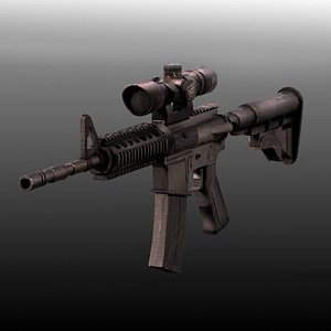 m4a1 m4 3d model