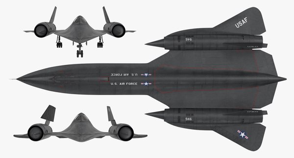 3d model lockheed sr-71 blackbird rigged