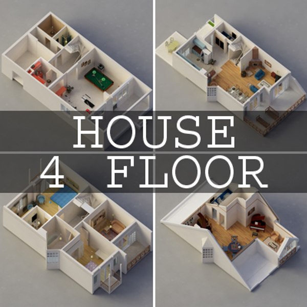 house interior 3d dxf