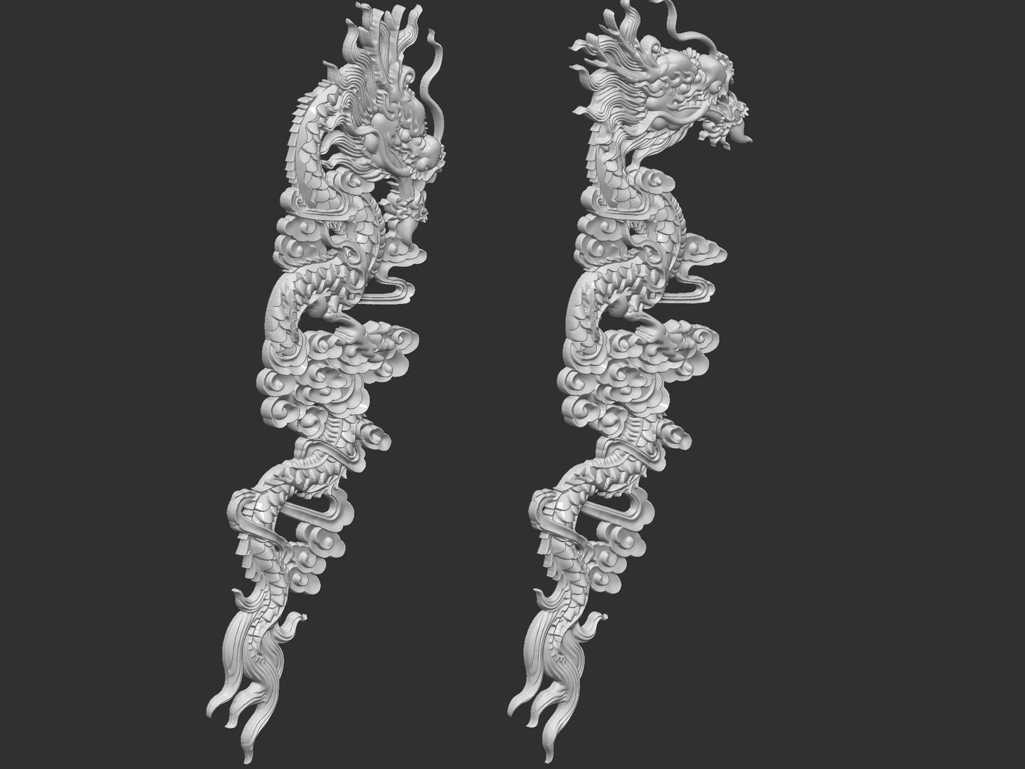 Two Dragons 3D Model - TurboSquid 2037954