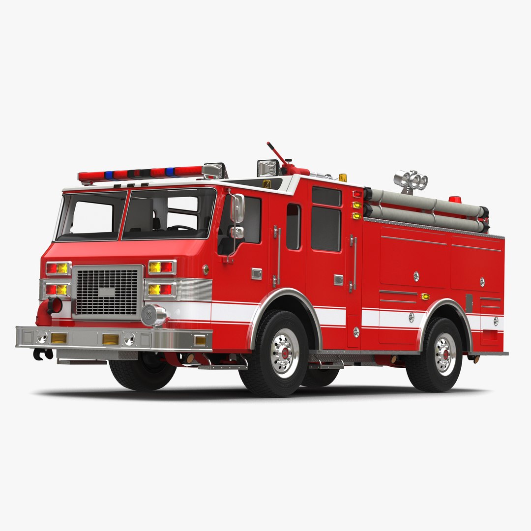 Fire Truck Apparatus 3 3D model preview