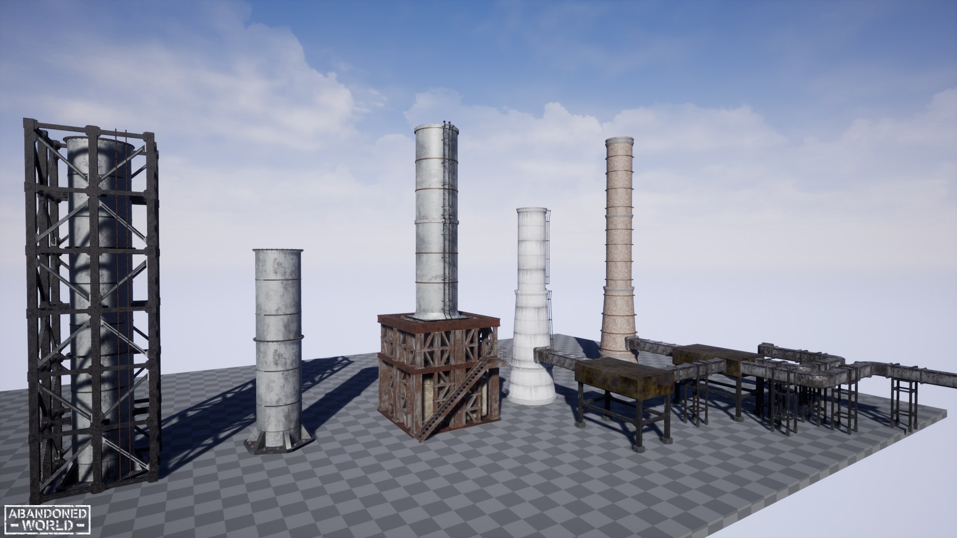 Modular Industrial Pipe For UE4 And Unity 3D Model - TurboSquid 1859256