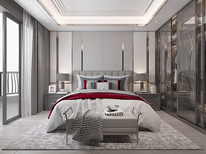 Modern Style Bedroom - 611 3D