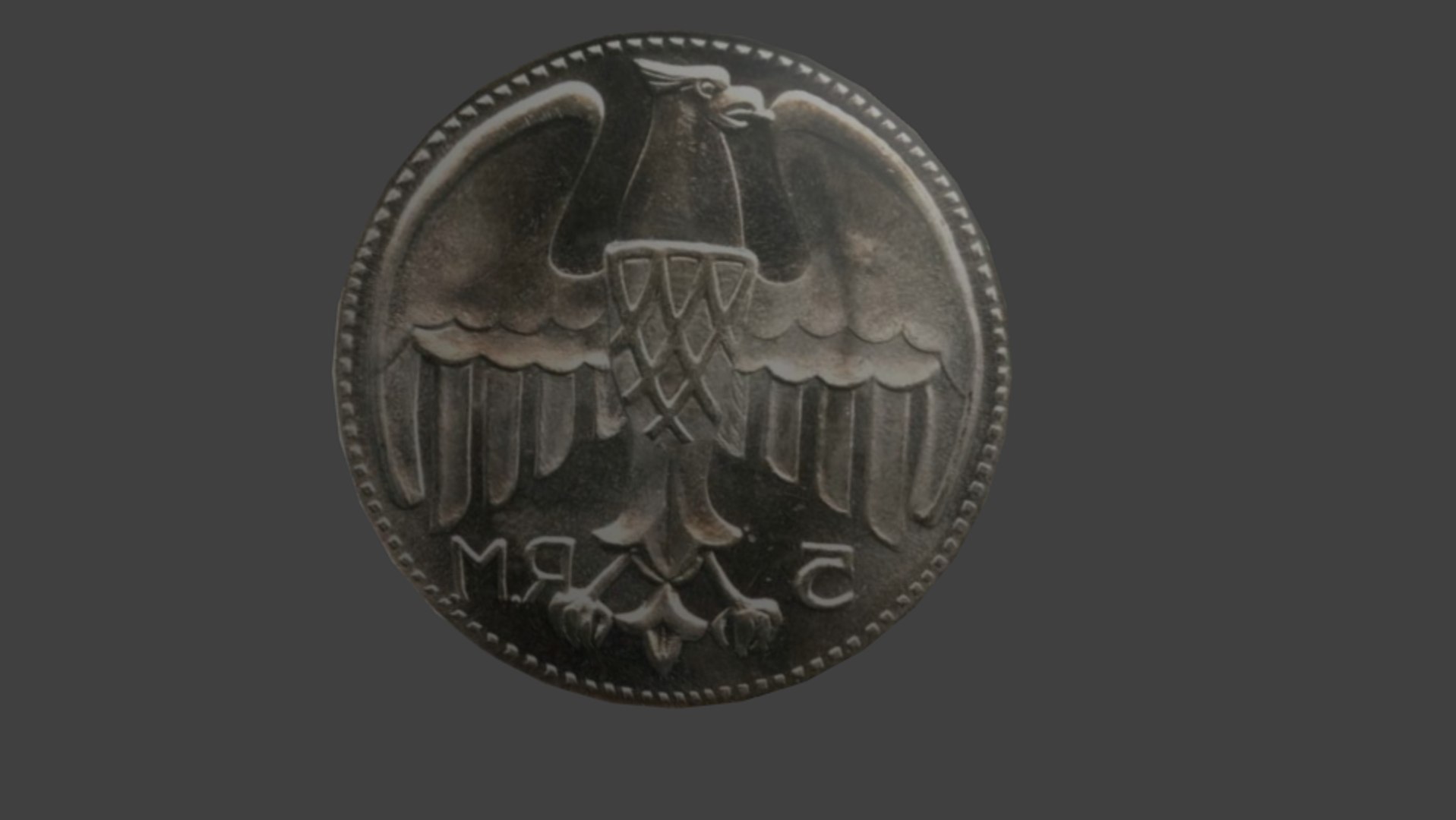 5 Reichsmark Coin 3d Obj
