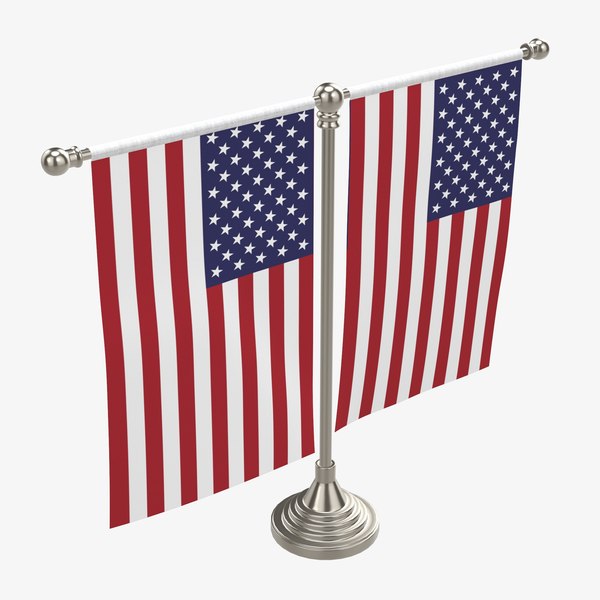 decorative desk flag 3D model