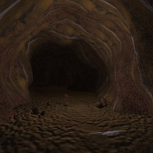 3d scene mars cave