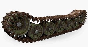 tank tracks animation wheel model