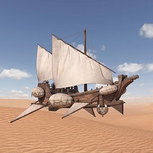 3D flying ship model