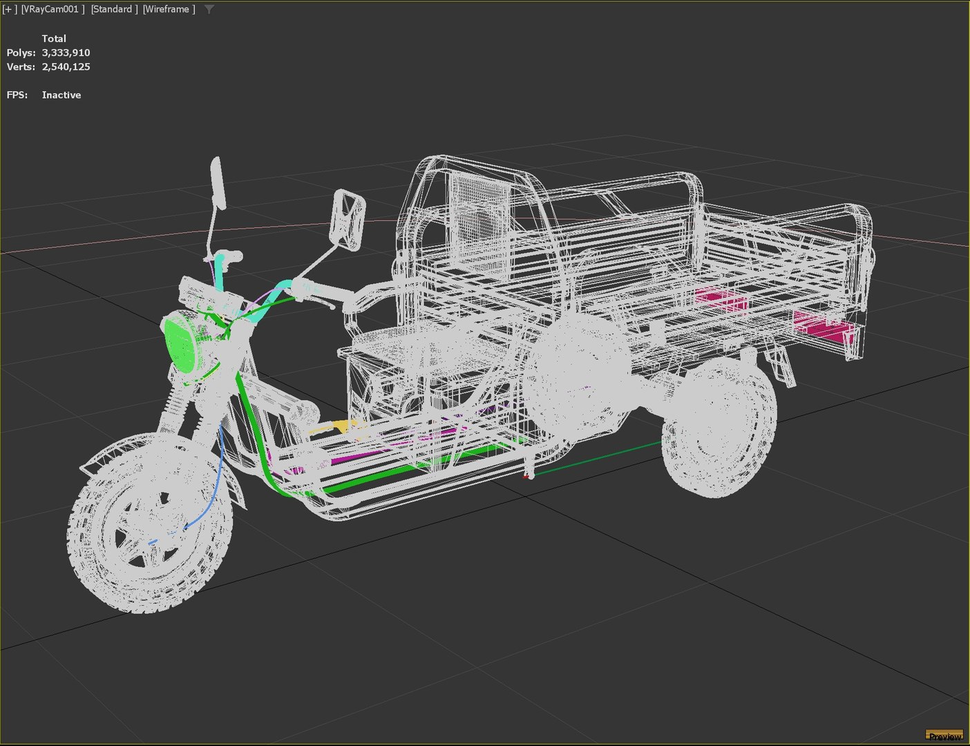 3D High-Poly Realistic Tricycle Motor Bike Model - TurboSquid 2164500