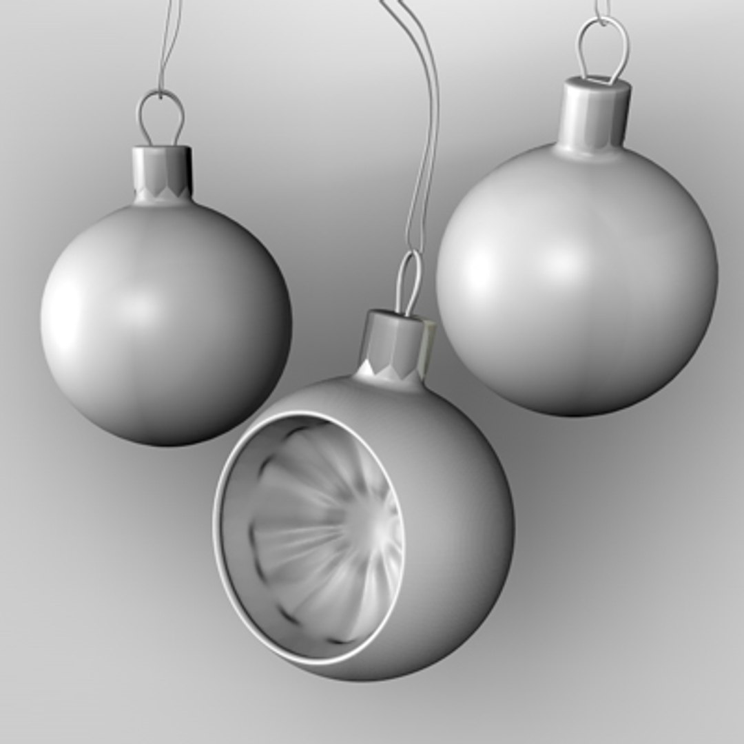 christmas tree baubles 3d model