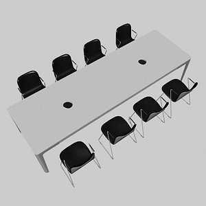 chairs conference table 3D