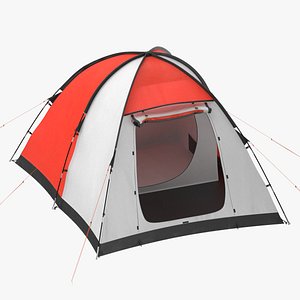 3D tent 01 red model