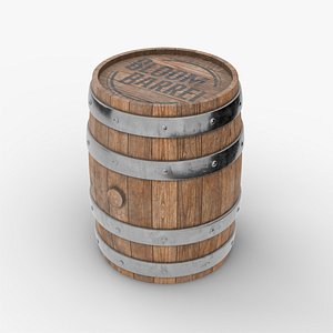 3D model Wooden Barrel